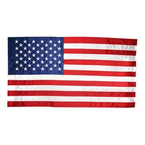 Annin Flagmakers Annin Flagmakers 378845 Nyl-Glo U.S. Flag with Flagpole Sleeve and Tab- 3 ft. X 5 ft. 378845